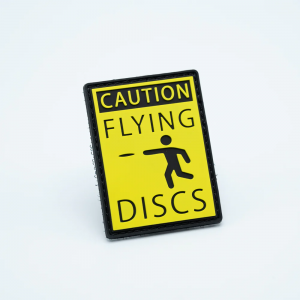 PVC Patch - Caution Flying Discs